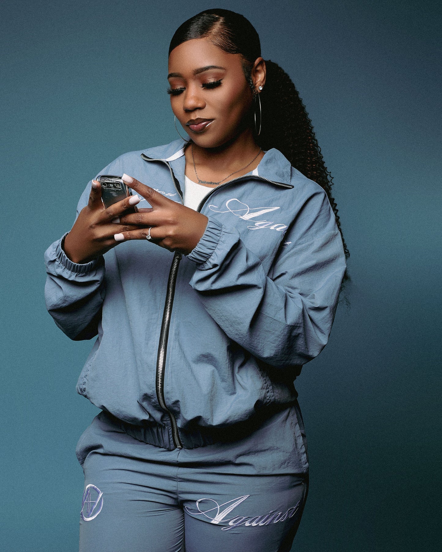 Blue “Against” Jacket